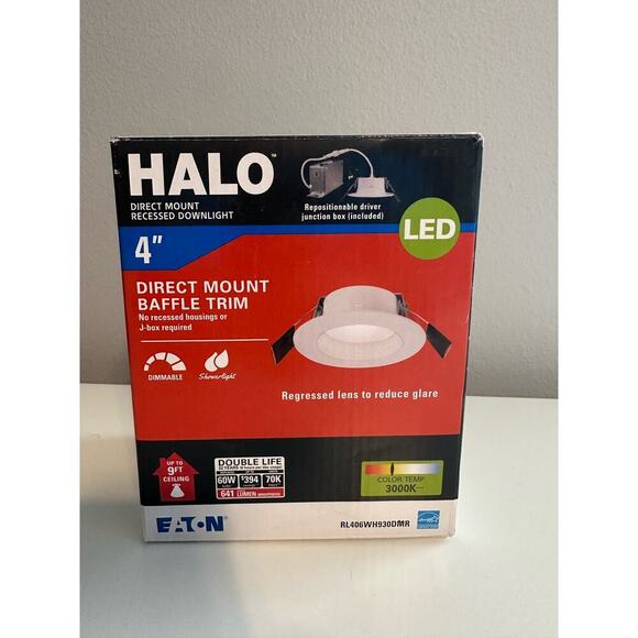 Halo Other - Halo 4" LED Dimmable Damp Rated Direct Mount Recessed Light